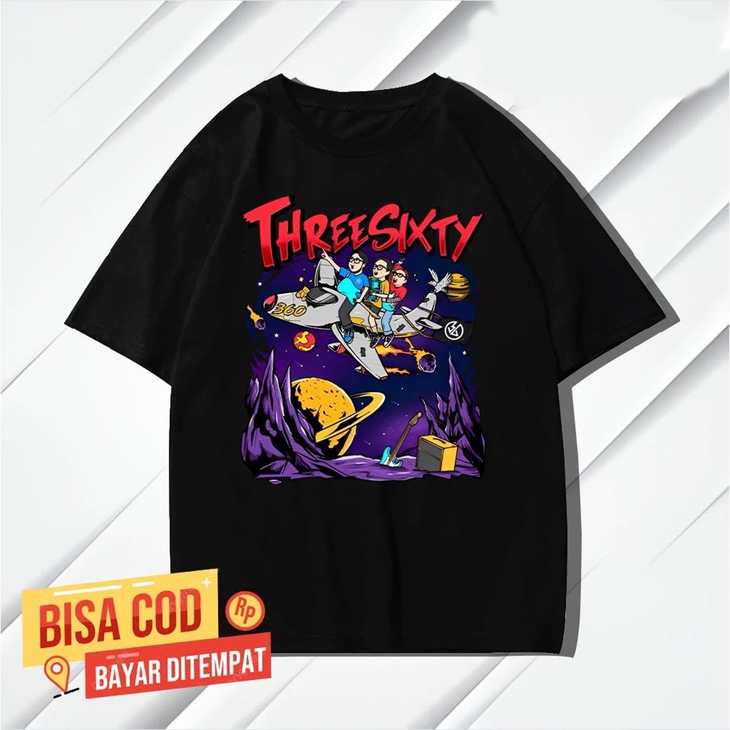 KAOS THREESIXTY KAOS THREESIXTY SKATEPUNK KAOS BAND COCOK UNTUK PRIA DAN WANITA