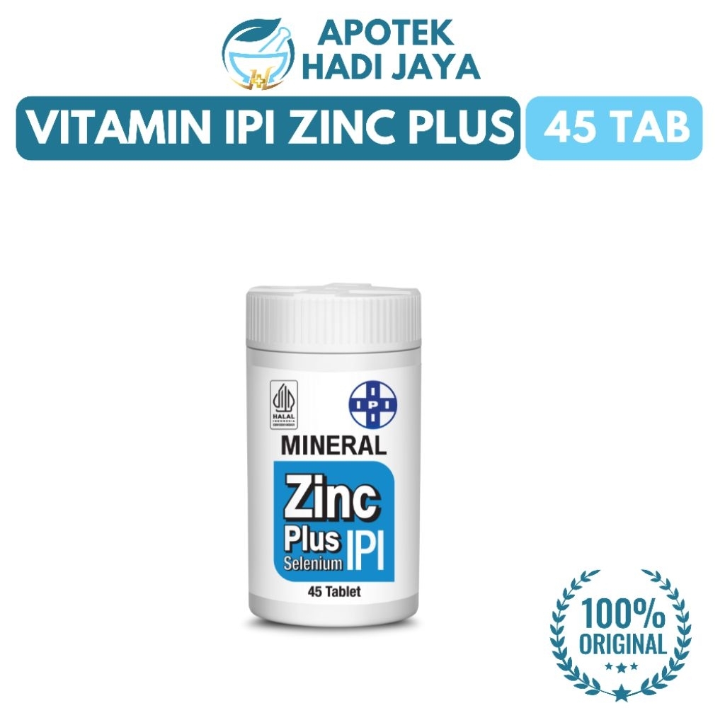 VITAMIN IPI ZINC PLUS SELENIUM TAB BOTOL (45 TAB) - MULTIVITAMIN