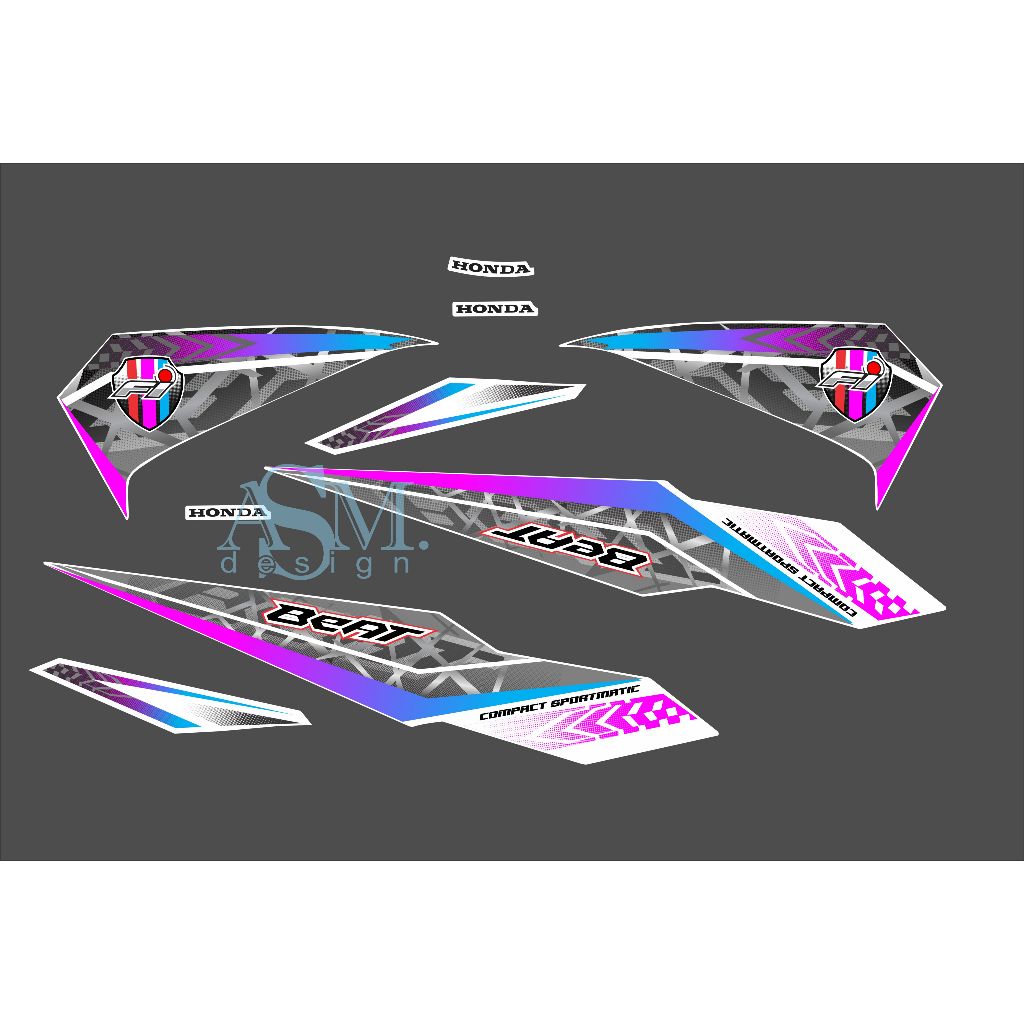 Striping stiker beat fi 2017 custom