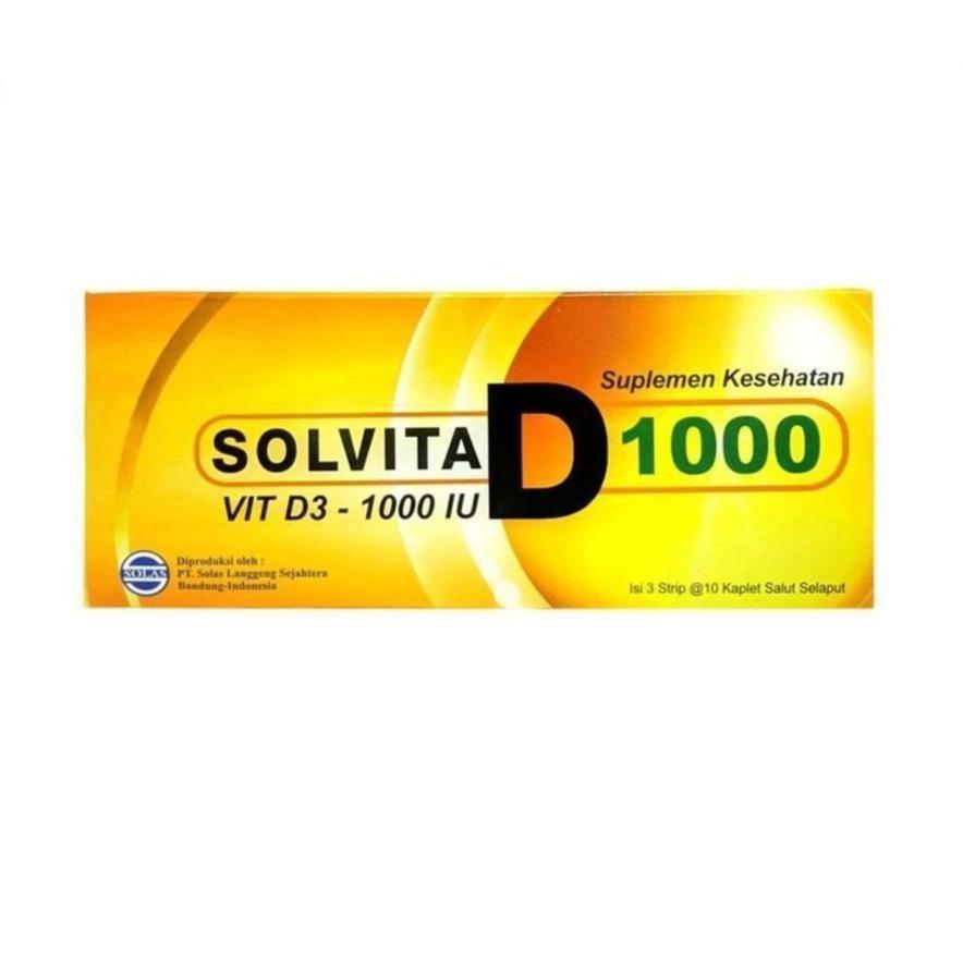 Solvita D 1000 IU 30 Kaplet - Vitamin D3 1000 IU - Vit D3 1000 IU