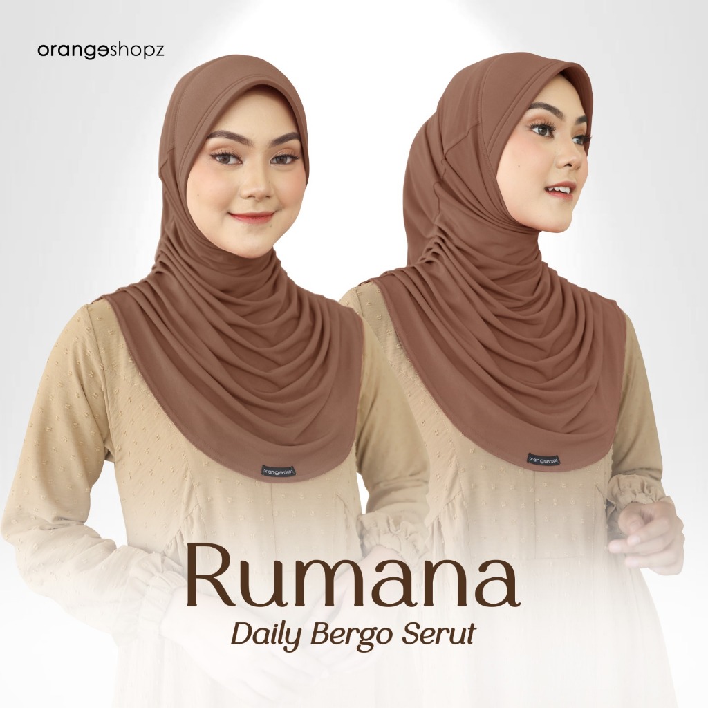 Jilbab Hijab Instan Pet Antem Rumana Daily Bergo Serut Samping Jersey Premium By Orangeshopz Officia
