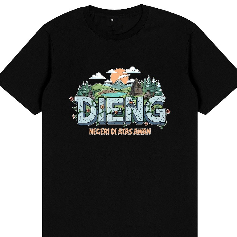 KAOS SOUVENIR OLEH OLEH DIENG BAHAN KATUN KAOS DIENG PLATEAU