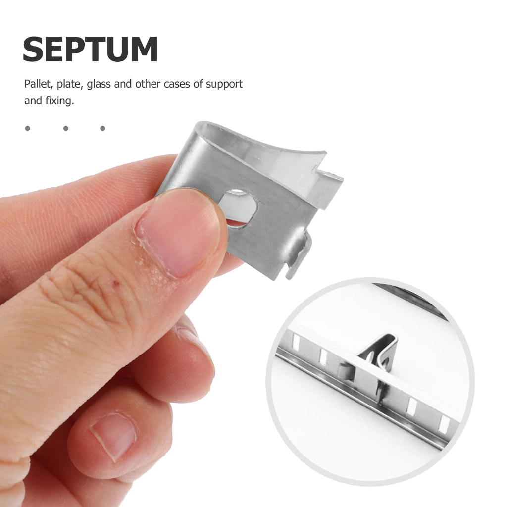 10Pcs/Set Ambalan Tiang Braket Ambalan Tiang Aluminium Braket Penyangga Braket Daun Penyangga Rak