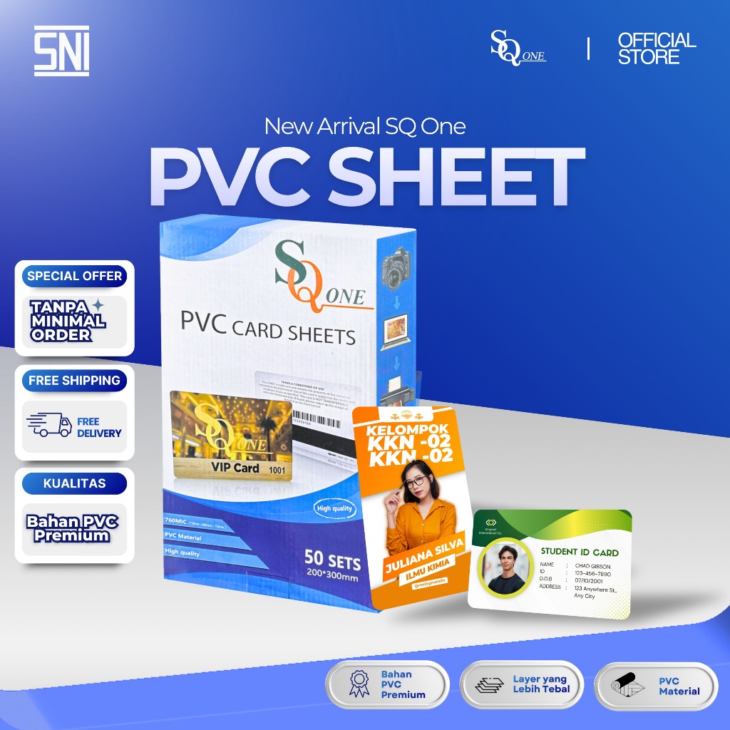 PVC ID Card Sheet SQ One – Solusi Cetak ID Card Profesional Kualitas Premium