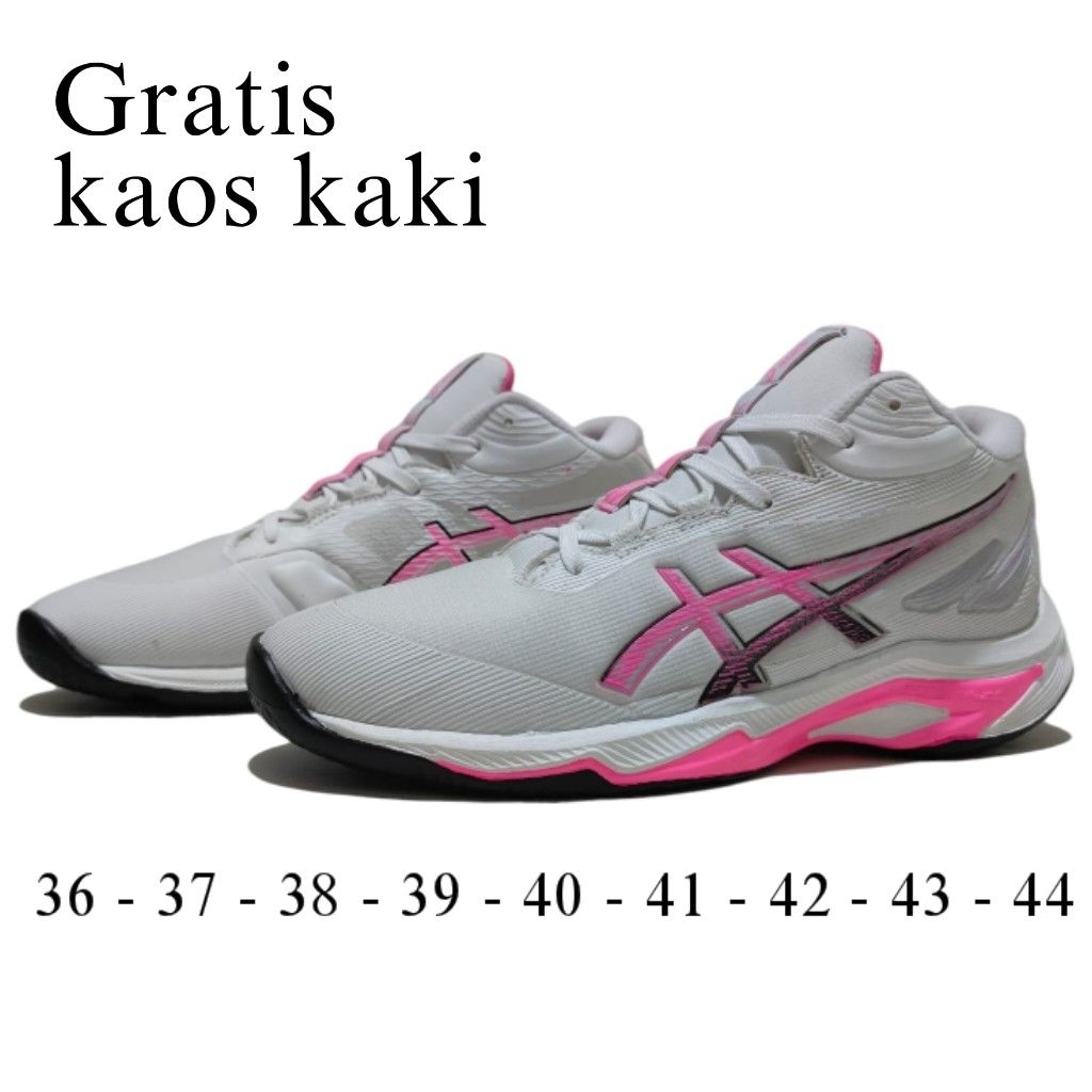sepatu volly pria dan wanita - sepatu volly white pink - sepatu volly keren - sepatu volly keren
