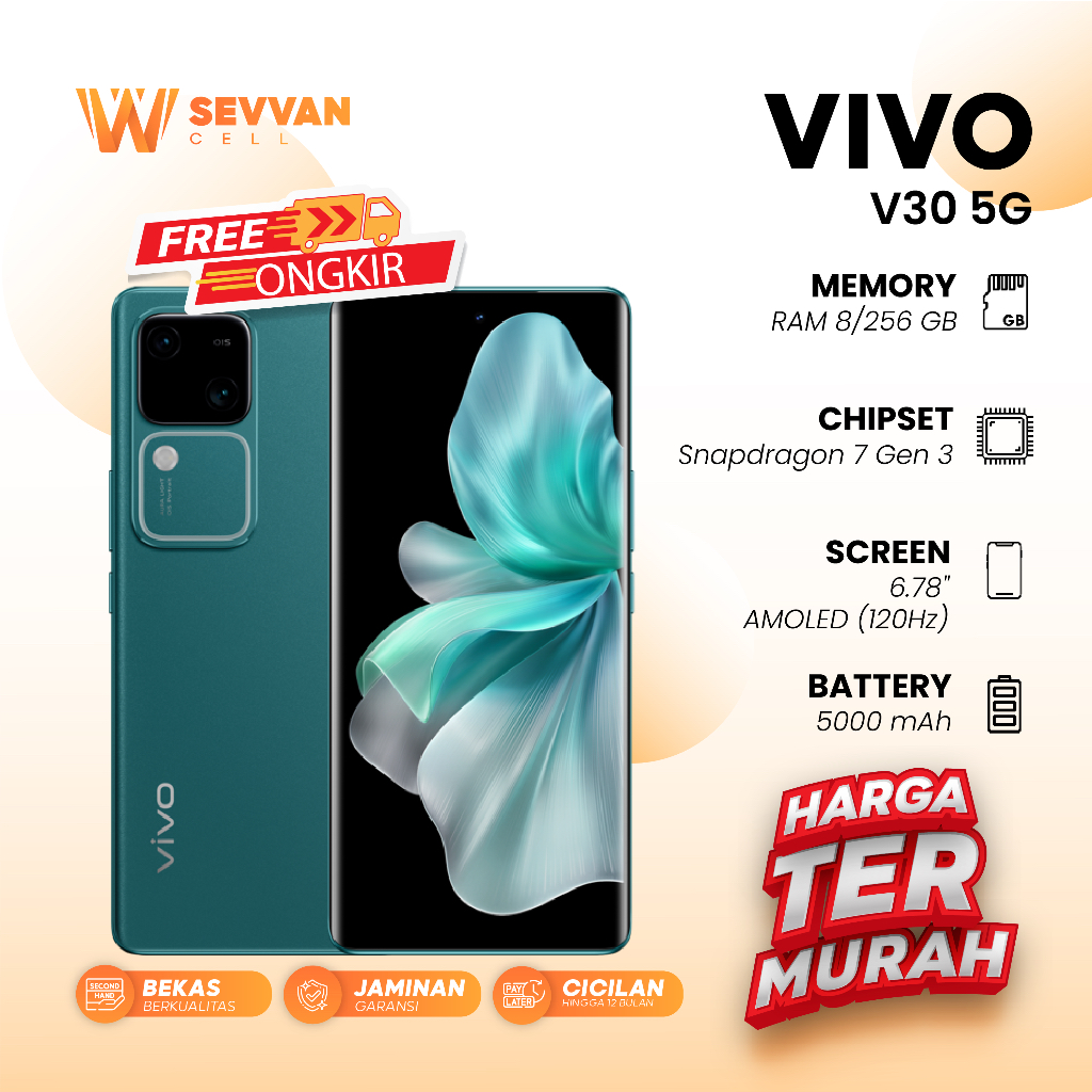 Handphone Vivo V30 5G RAM 8 256GB