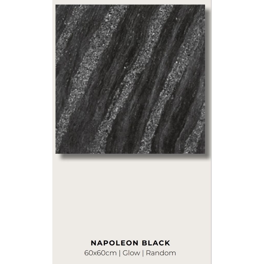 Granit Valentino Stone Napoleon Black Glow 60x60