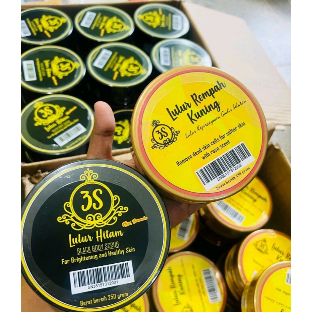 Lulur hitam 3s Black Body Scrub 250gram