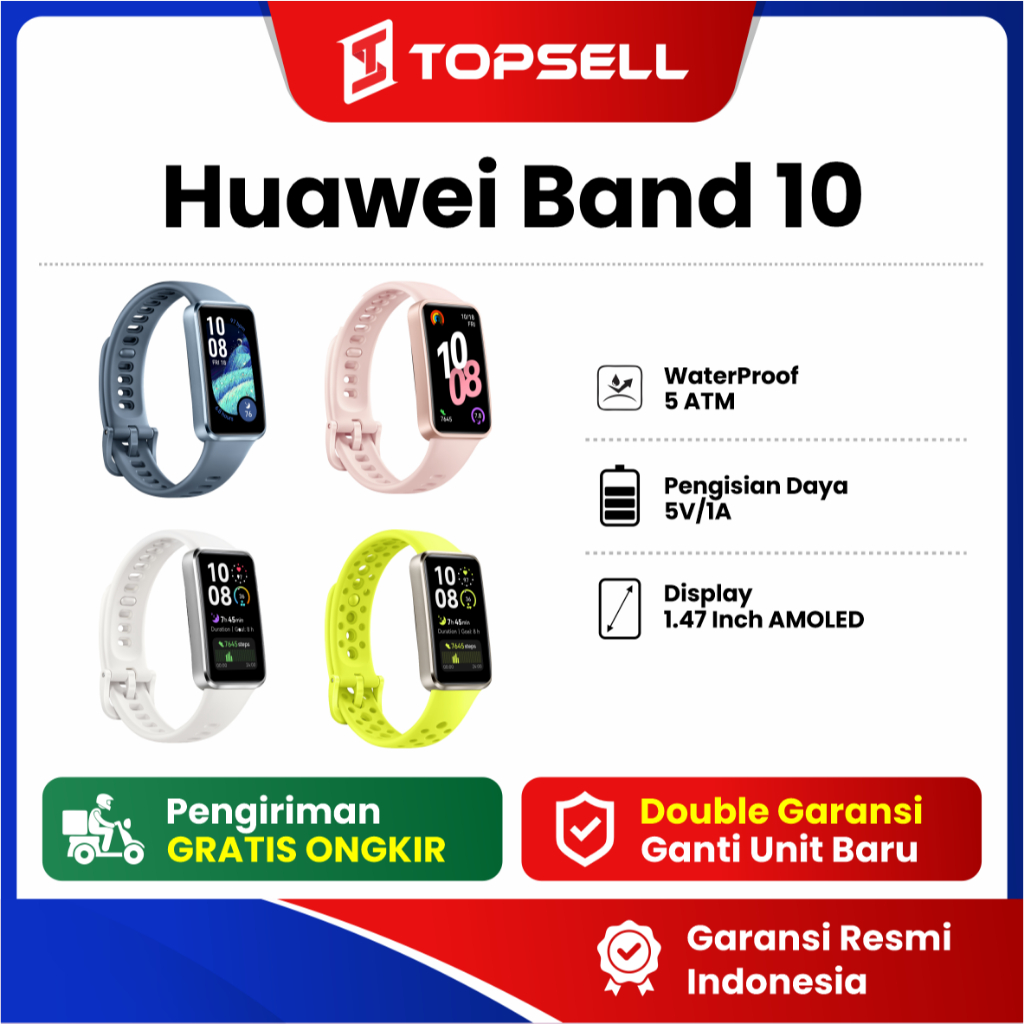HUAWEI Band 10 Gelang Jam Pintar Smartwatch Smartband Garansi Resmi