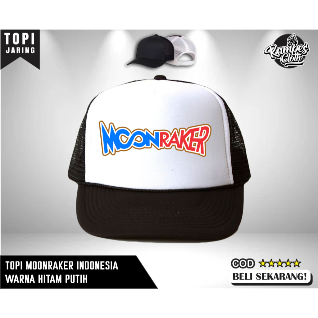 TOPI TRUCKER PRIA DESAIN MOONRAKER PREMIUM TOPI ORIGINAL 100% M2R