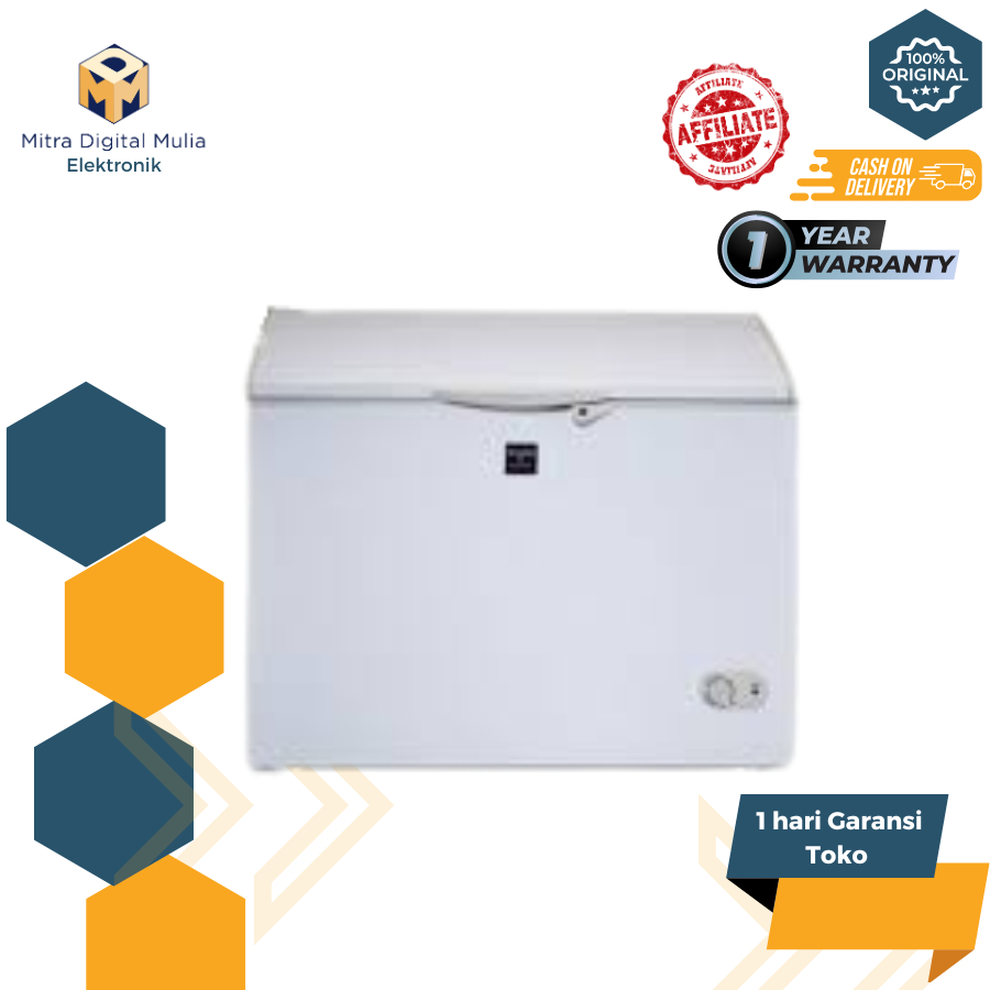 Sharp FRV300 Chest Freezer 300L Fast Freezing Capacity Compatible Function for Refrigerator and Free