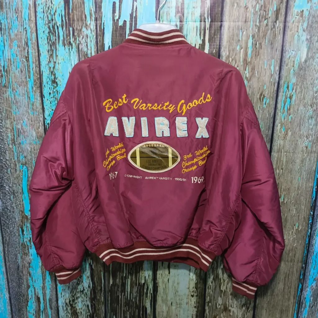jaket varsity AVIREX tebal size XL casual bagus ORIGINAL