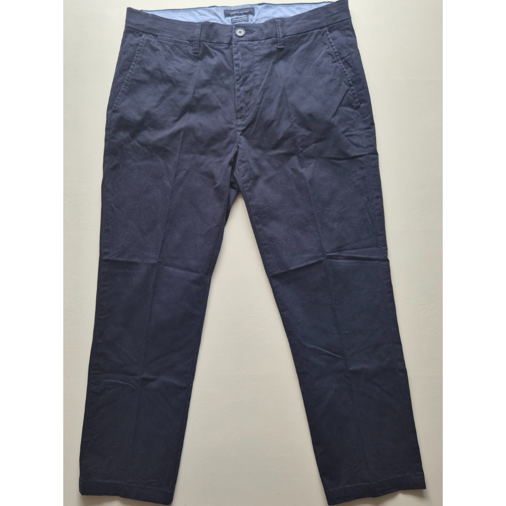 TOMMY HILFIGER Mens THFlex Stretch Regular Fit Chino Pant Navy Celana Panjang Chinos Pria Size 33