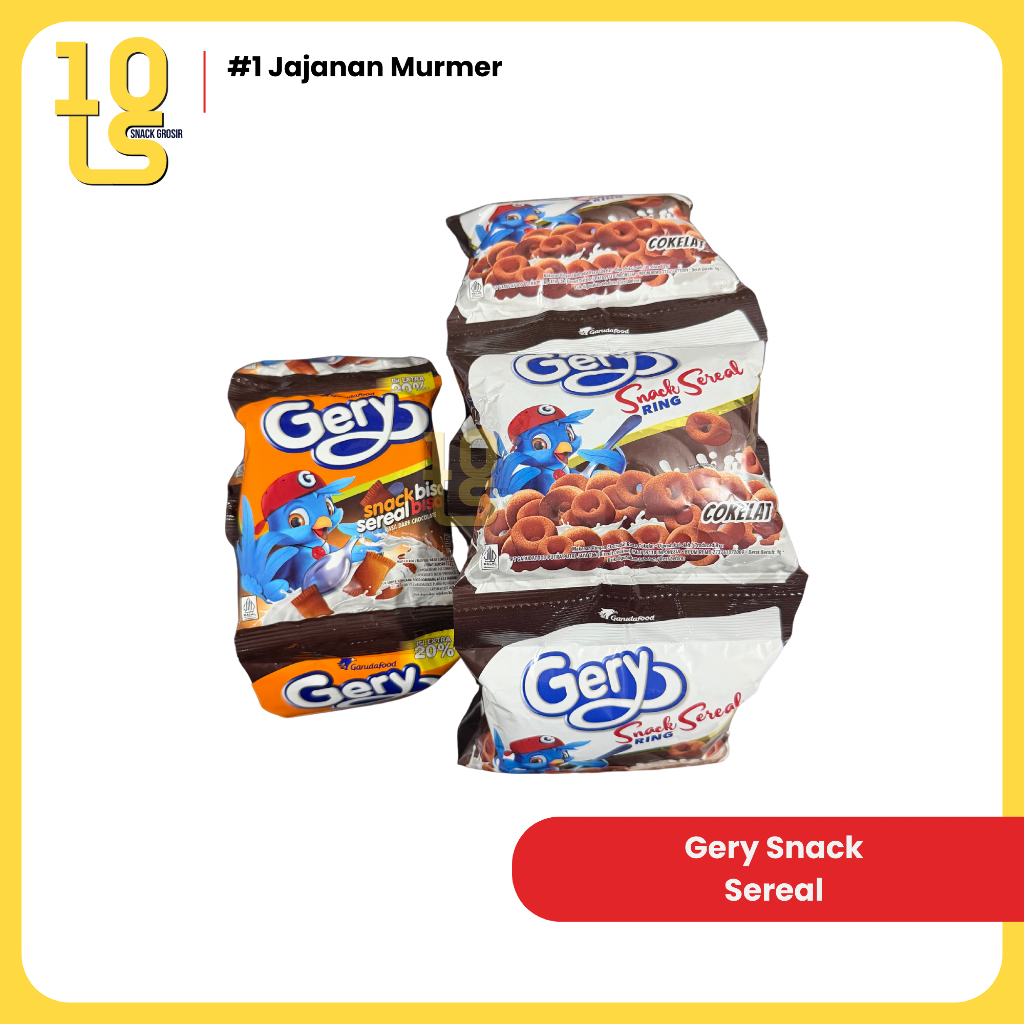 Gery Snack Sereal Ring/Cemilan Sereal Cokelat Bergizi