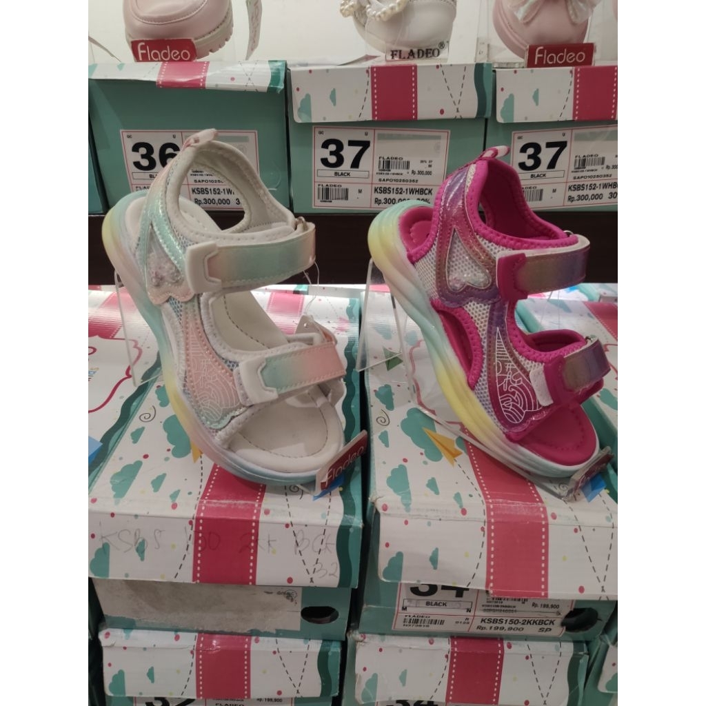 FLADEO KIDS Sepatu Sandal Anak Perempuan Double Slipper Motif love By FLADEO KIDS size 26 - 30