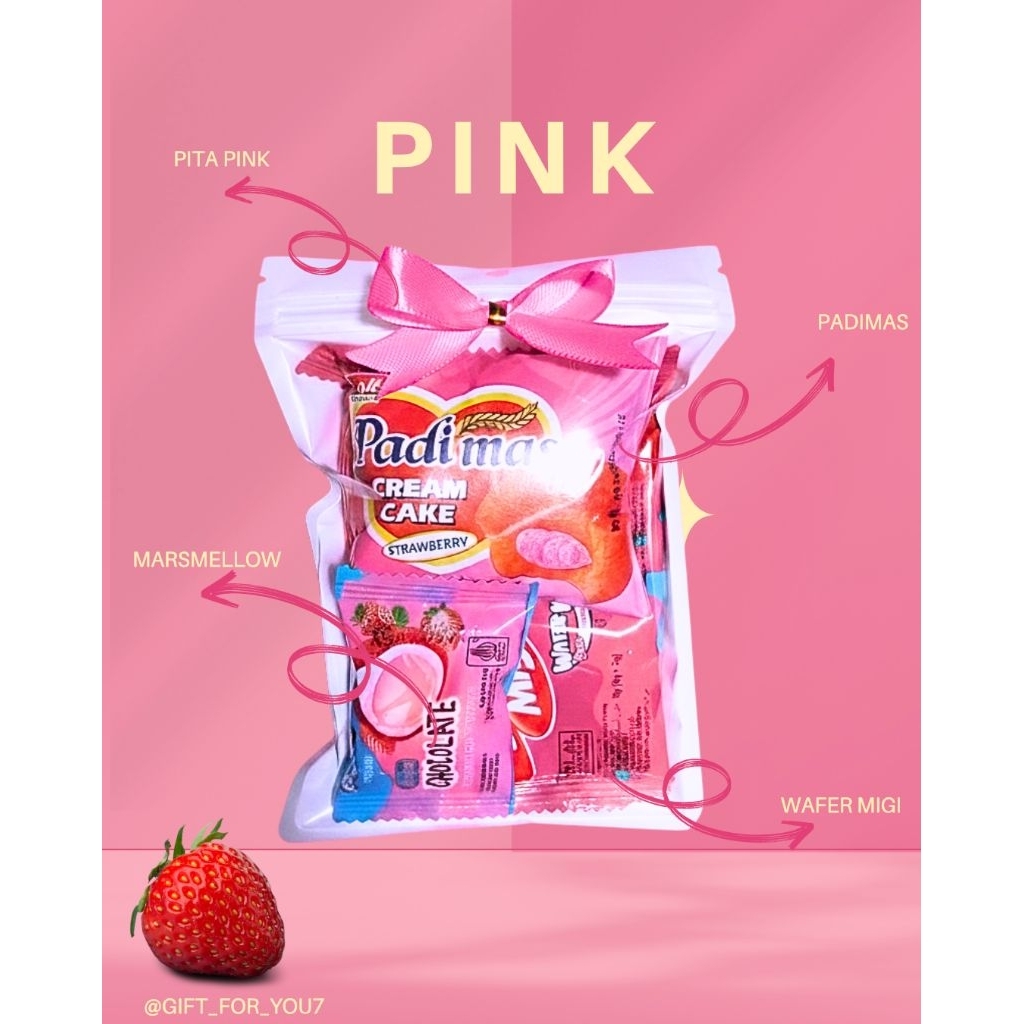 Mini gift snack Pink / Mini Hampers/Mini gift Lucu / Mini gift ulang tahun/wisuda /sempro