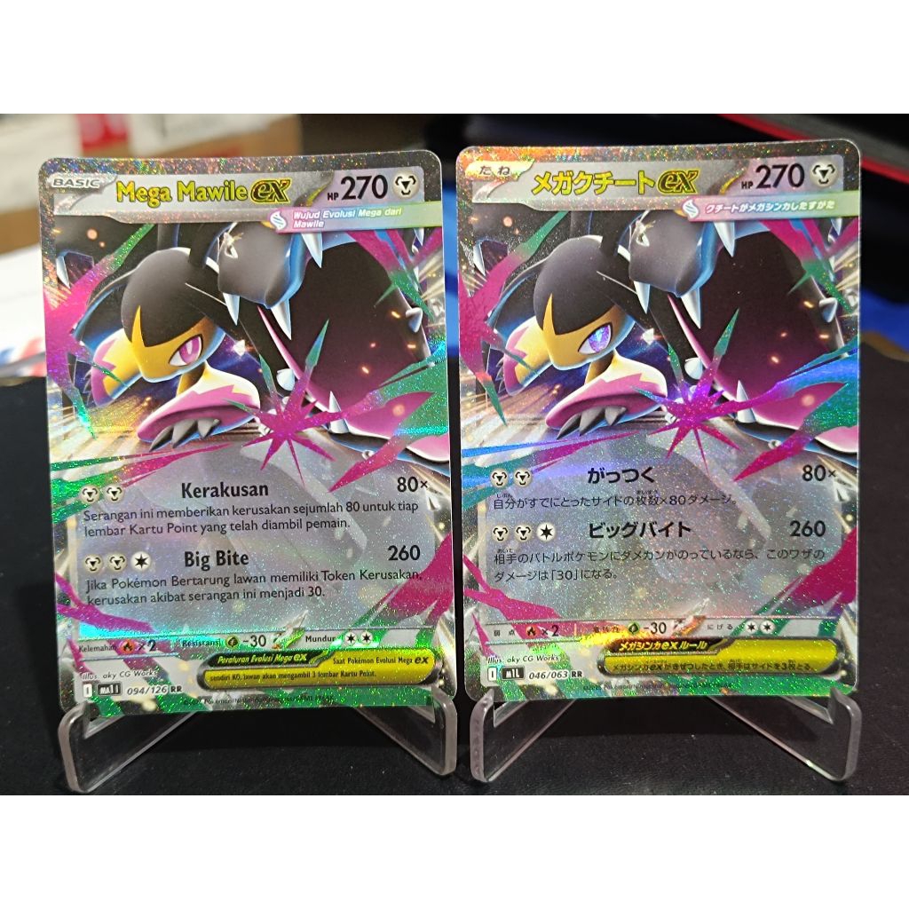 kartu pokemon TCG ori mega mawile ex RR Indonesia japan