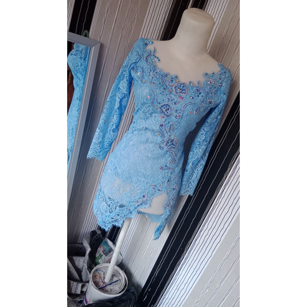 kebaya blue ice, kebaya  martuppol batak , kebaya pesta