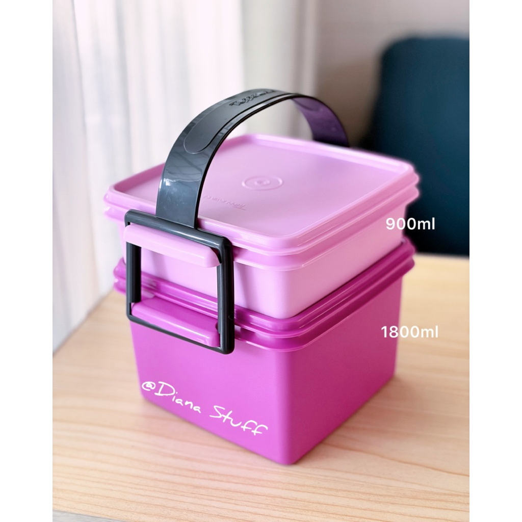 Rantang tupperware Ungu carry all set 2 susun