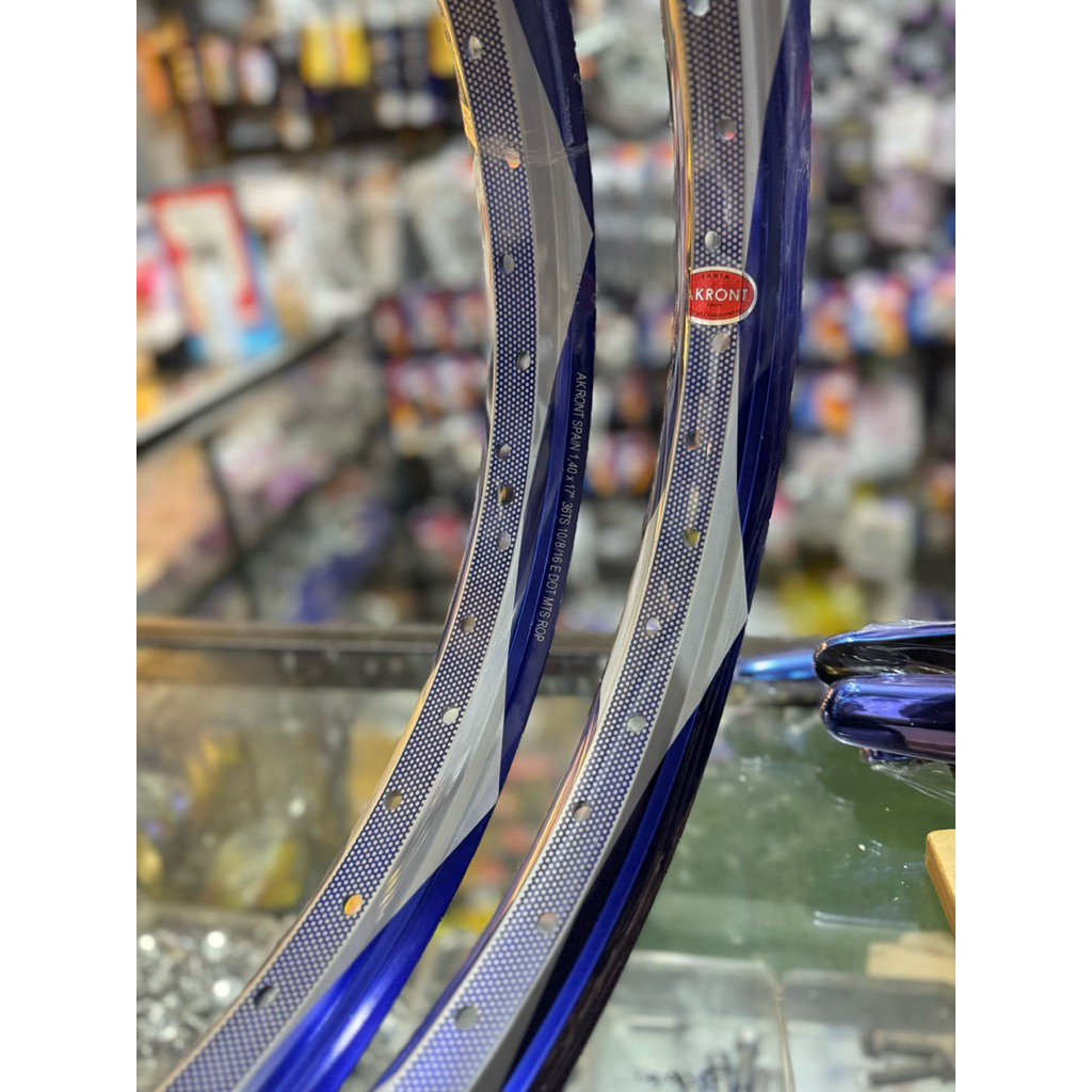 Velg akront matahari biru bintik R17 uk 140/140