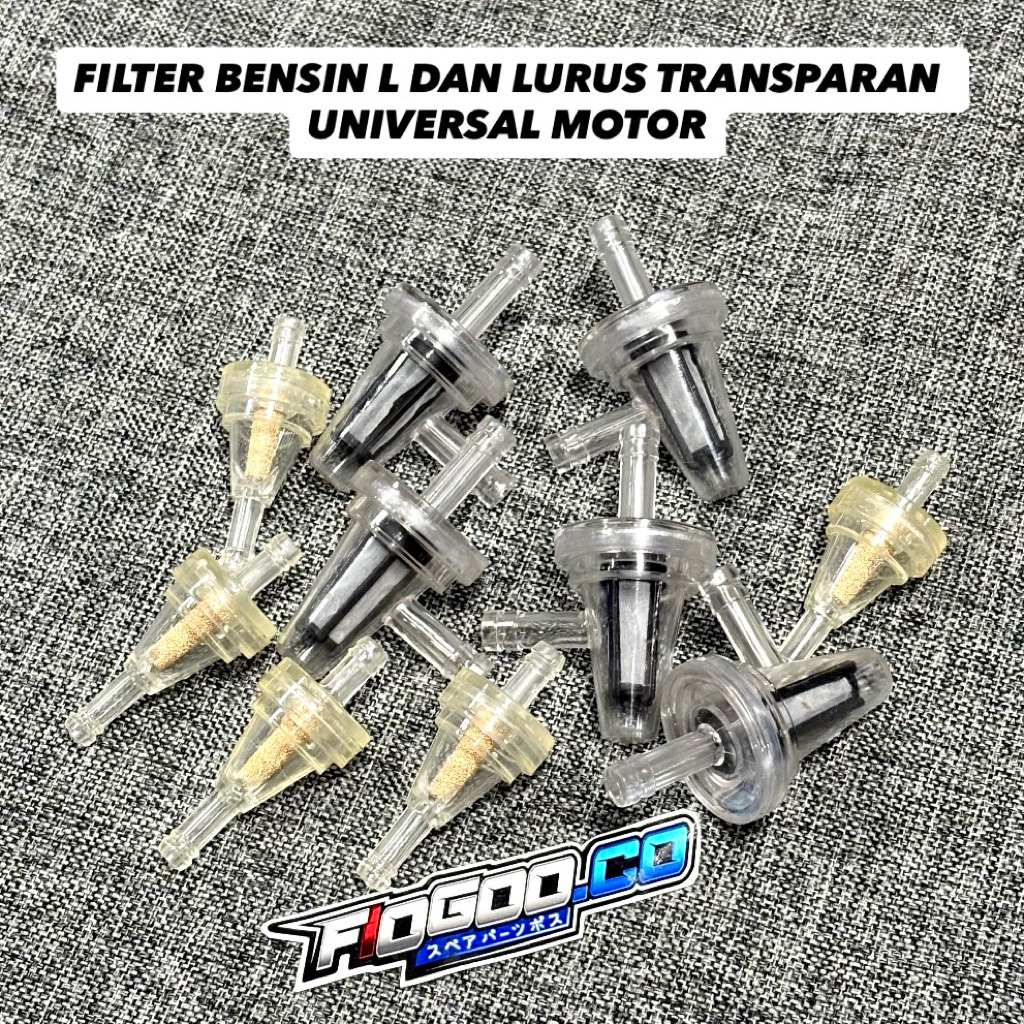 FILTER BENSIN TRANSPARAN LURUS DAN L SET SELANG BENSIN TOYOX JAPAN SARINGAN BENSIN FILTER BENSIN UNI