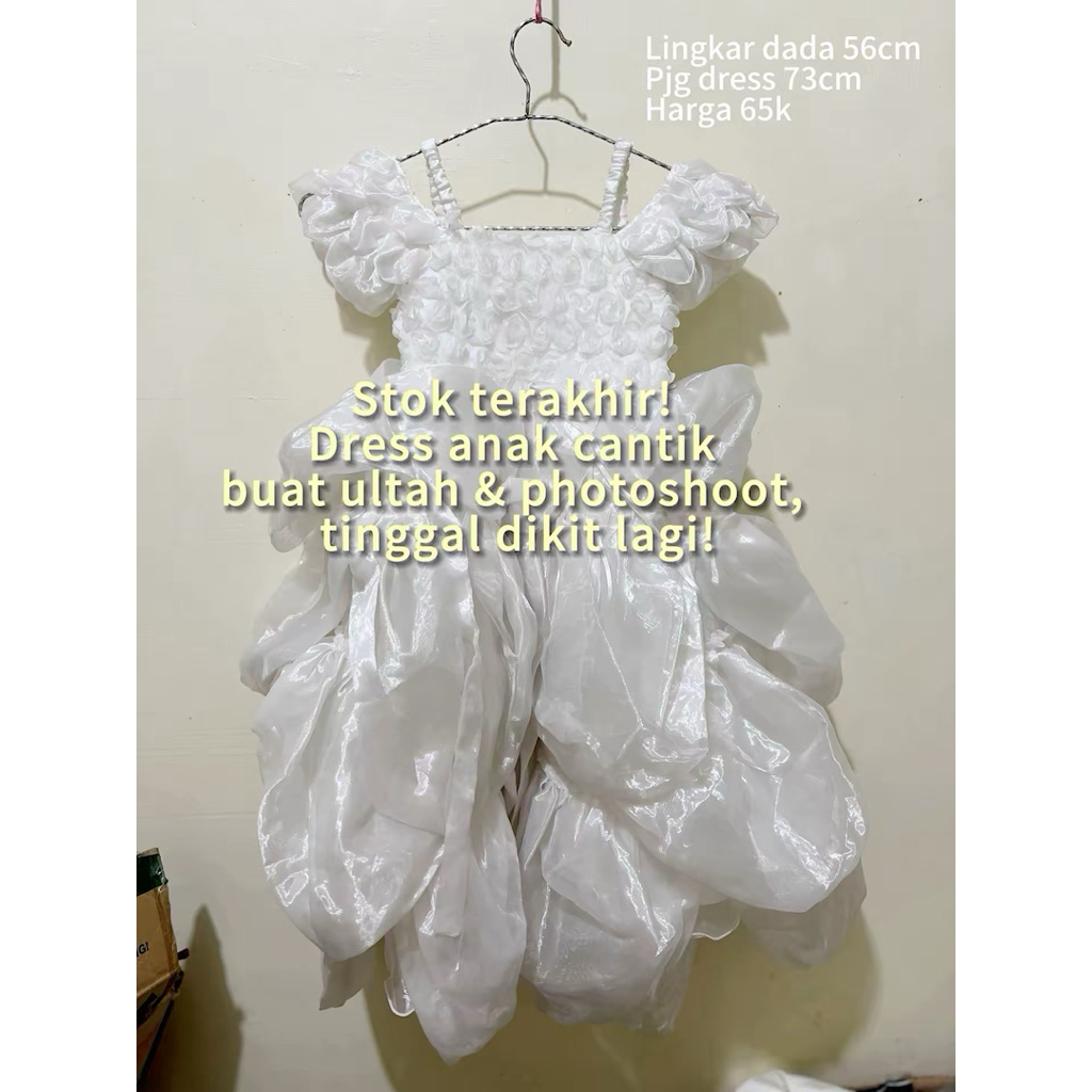 DRESS ANAK WARNA PUTIH