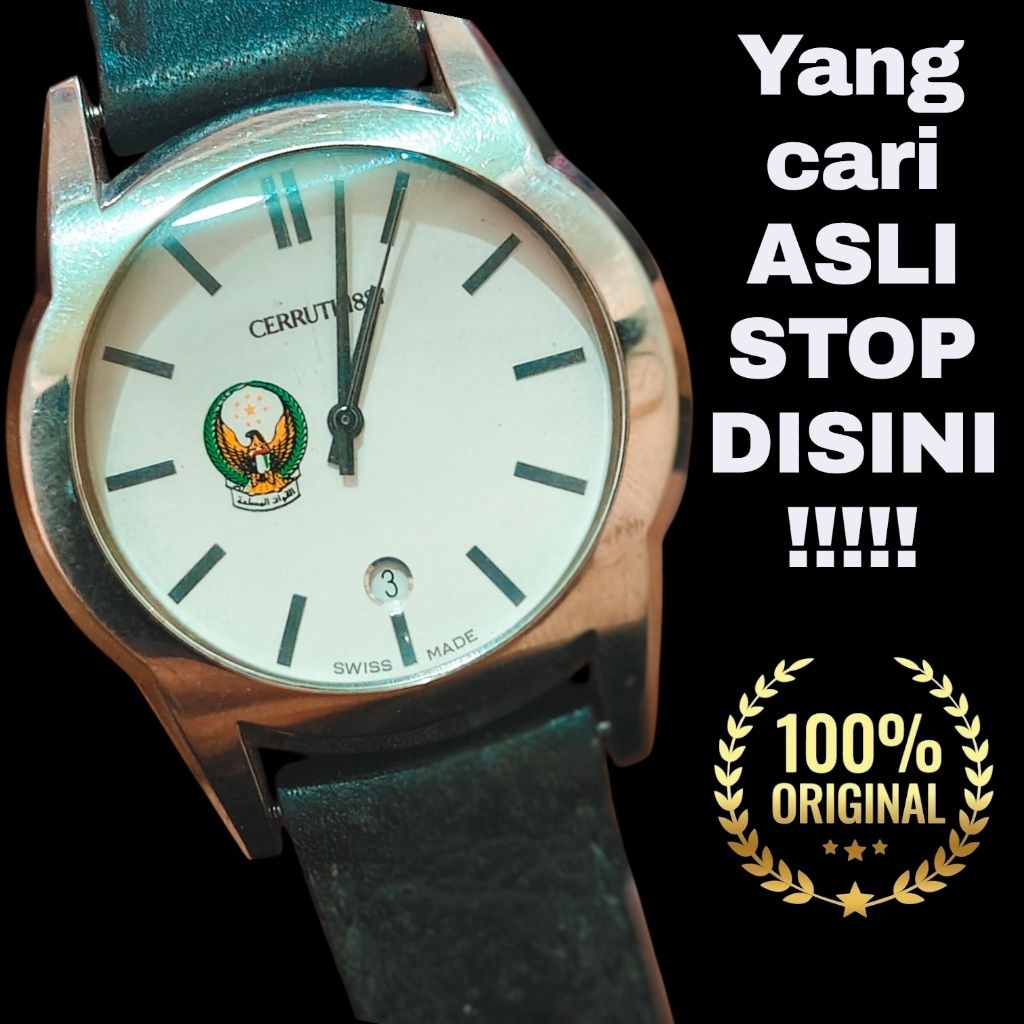 CERRUTI CERUTI ORIGINAL JAM TANGAN PRIA COWOK BEKAS SECOND SEKEN QUARTZ MULUS KEREN ANTI AIR 100% OR