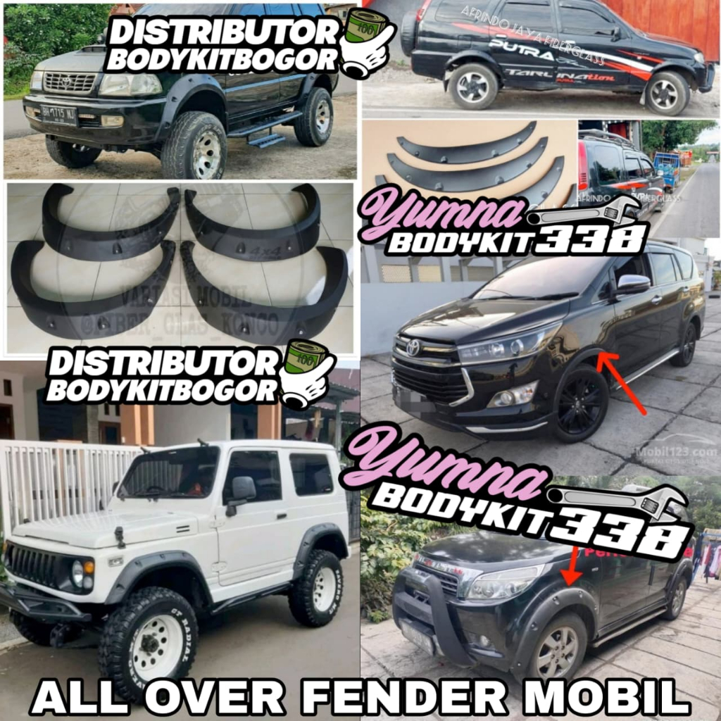 OVER FENDER MOBIL OVER FENDER KIJANG SUPER GRAND KAPSUL FENDER PAJERO FENDER INNOVA FENDER TERIOS