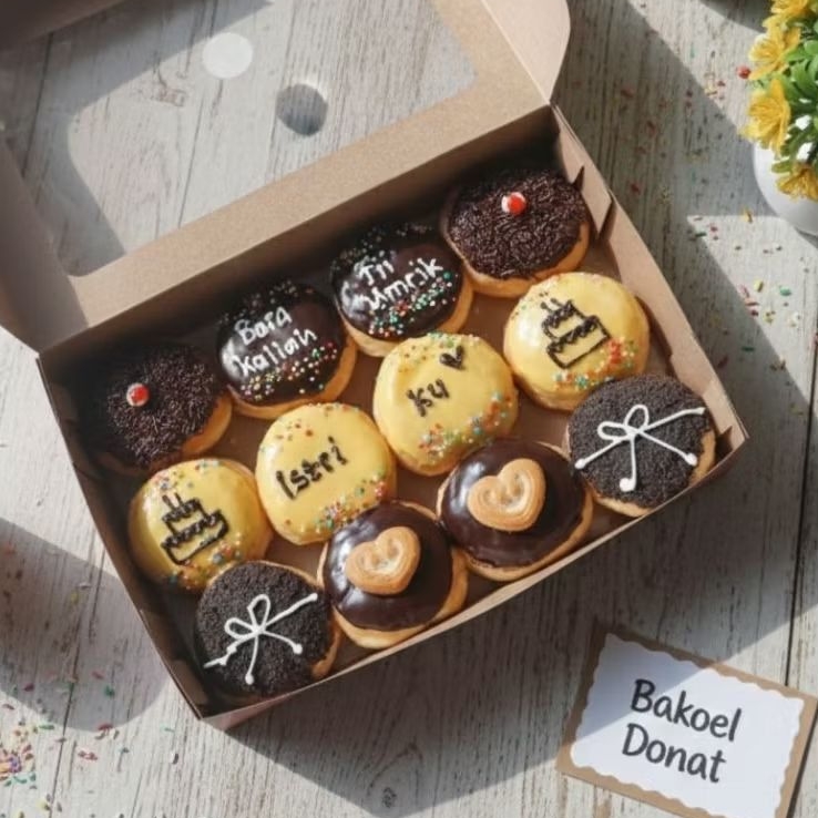 Donat ulang tahun /Donat ultah/ Donat mini ( bisa request tulisan