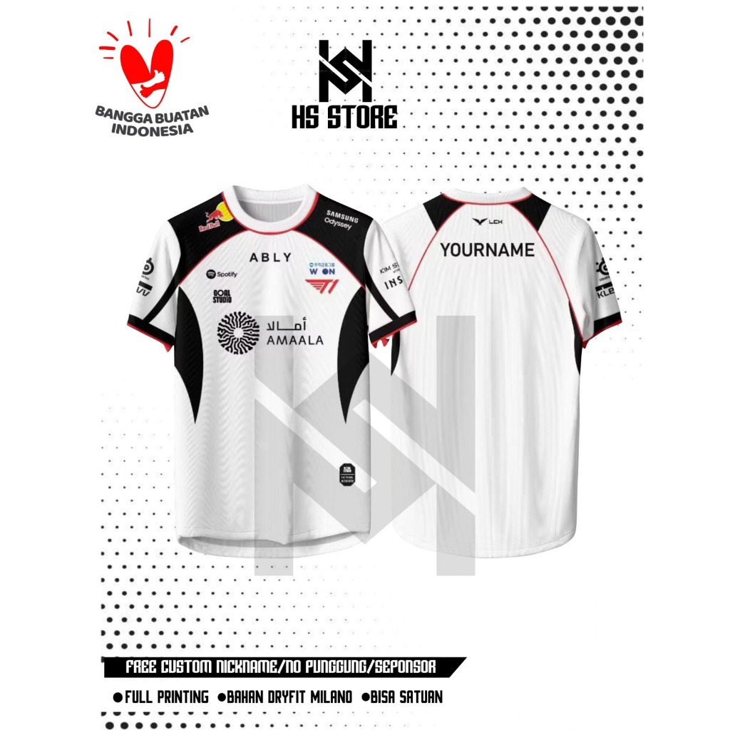 JERSEY T1 LOL 2026 TERBARU FULL PRINTING FREE CUSTOM NAMA