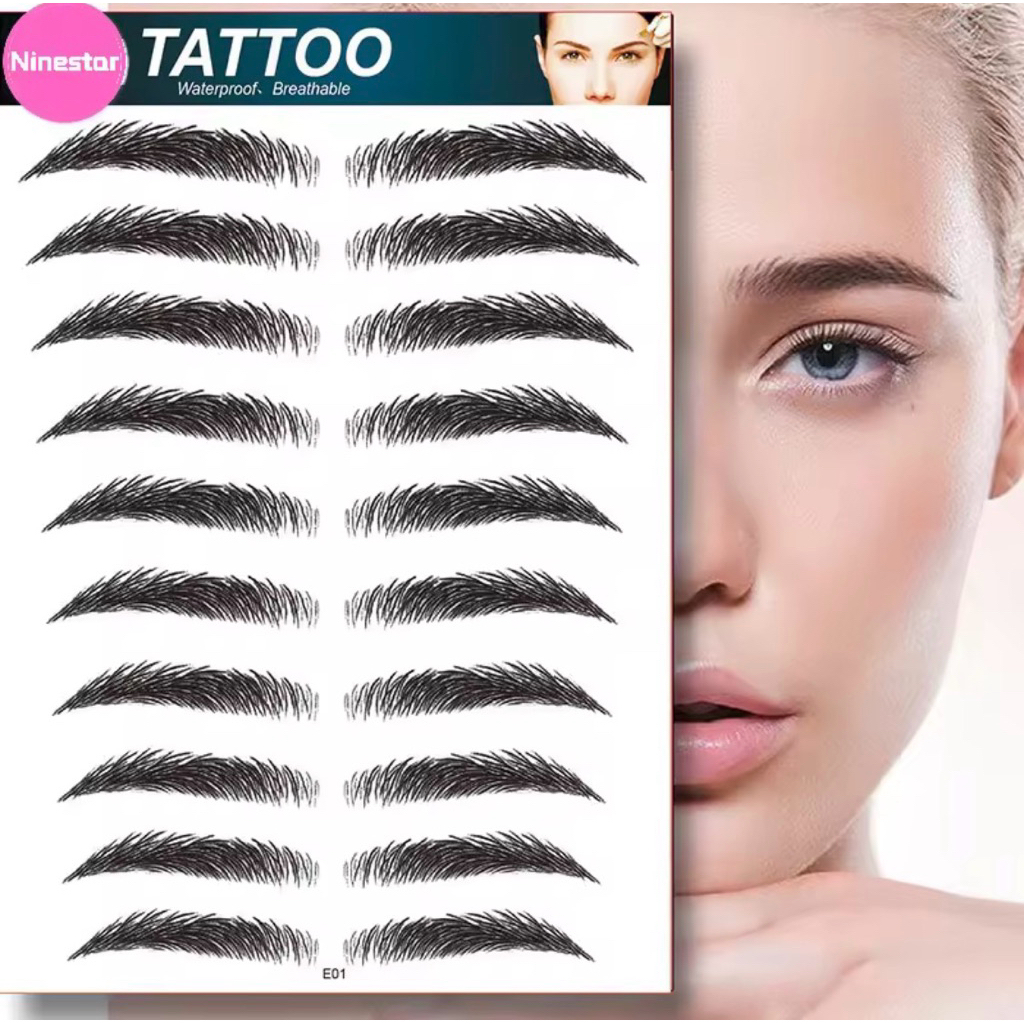 Stiker Alis 6D Alis Tato Alis Tahan Air Alis Stiker Tato Alis Stiker Alis Sulam Alis