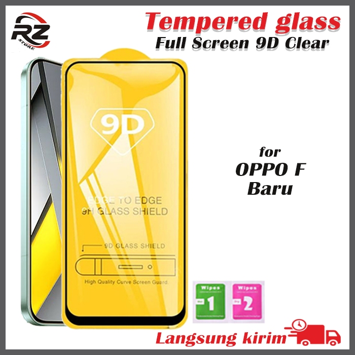 Tempered glass OPPO TG FULL 9D KACA BENING F7 F9 F11 F15 F17 F19 FIND X3 K5 R17 A57 2016 LITE PRO PL