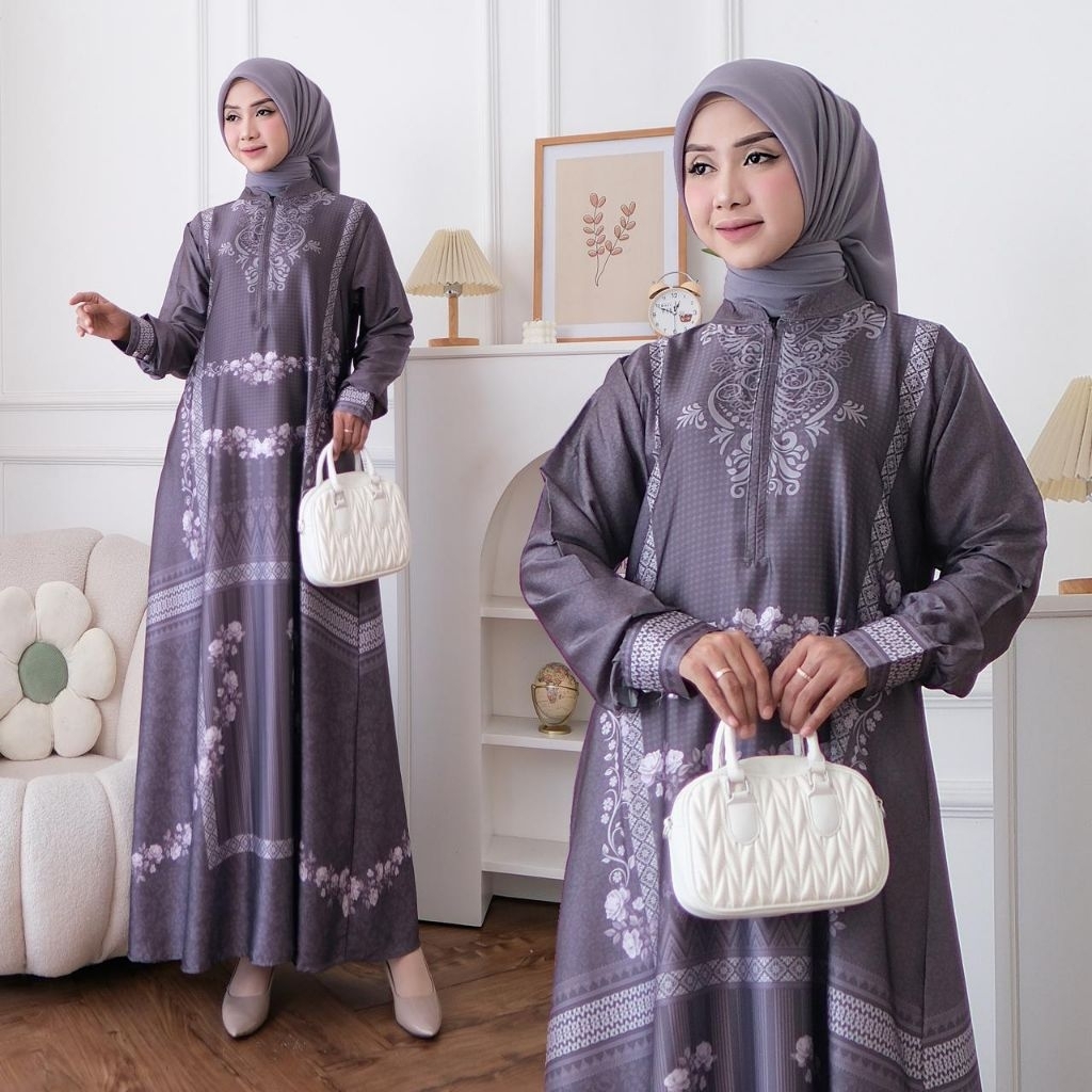 Gamis Armani Printing Modern Premium - Gamis Lebaran Mewah