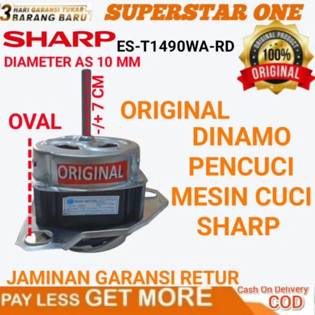 Dinamo Pencuci Mesin Cuci Sharp ES-T1490WA-RD