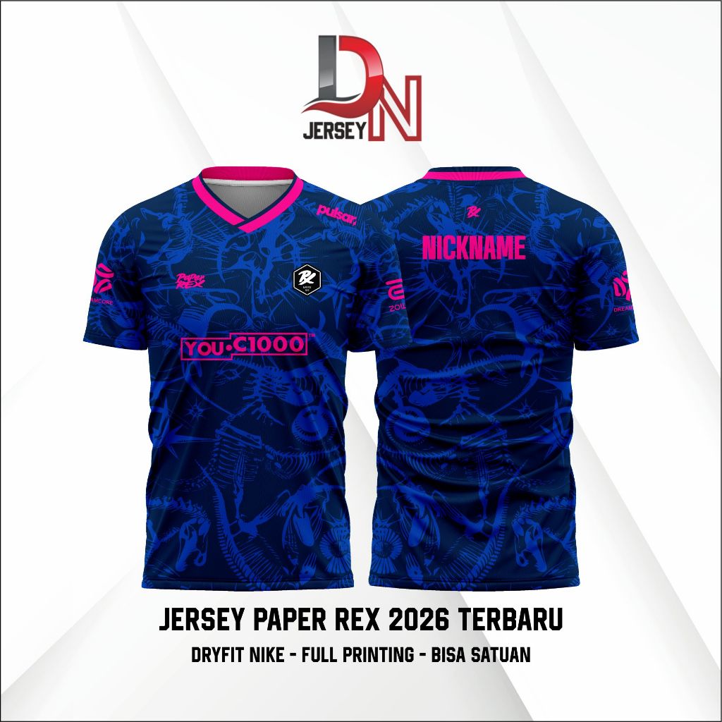 Jersey PRX Paper Rex VCT 2026-2027 Terbaru Baju Kaos PRX Game CSGO LOL Valorant LOL Free Custom Nick