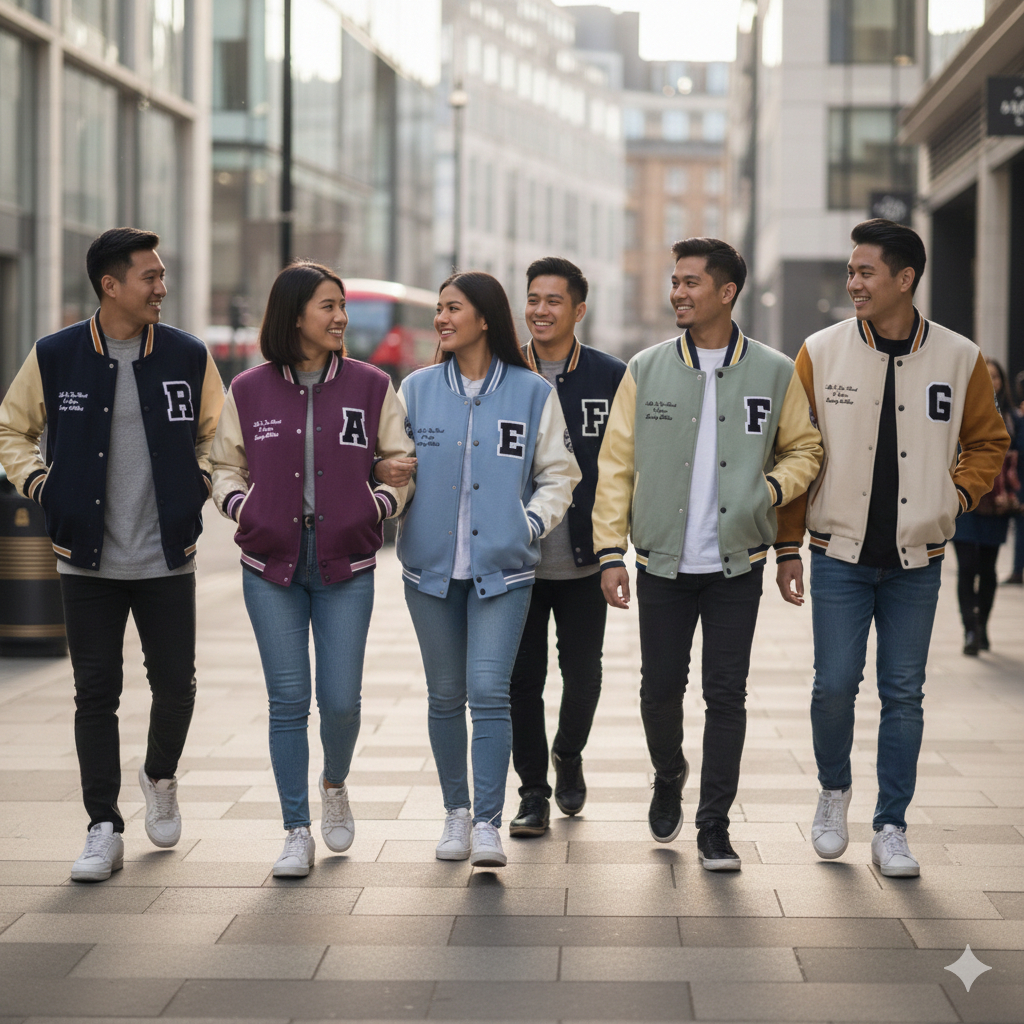 Jaket Baseball Varsity HURUF INISIAL BISA PILIH