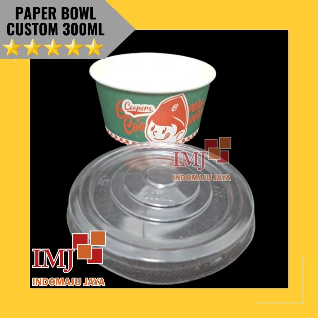 PAPER BOWL 300ML CUSTOM PAPER BOWL 300 ML CUSTOM DESAIN
