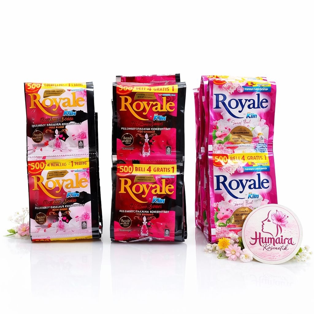 Royale So Klin Softener Pewangi Pakaian 1 Renteng Isi 12 Sachet