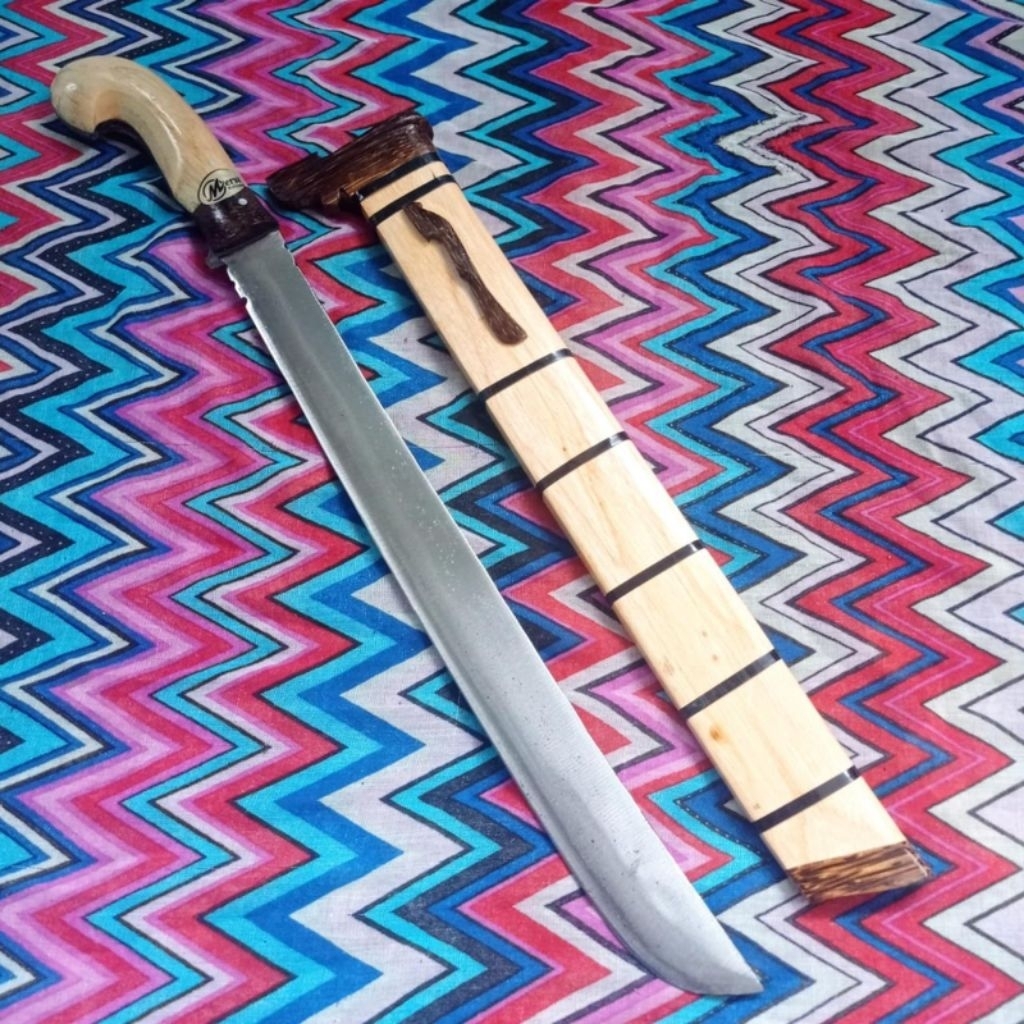 Golok Cibatu Serbaguna - Full Tank Baja Per, Gagang Kayu Jati, Siap Pakai