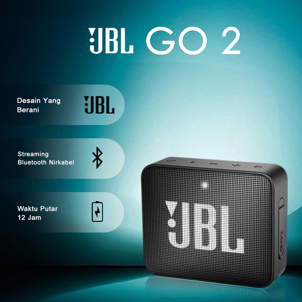 100% Original Speaker JBL Go 2 Portable Bluetooth Speaker  IP67 Waterproof And Dustproof Speker Blue