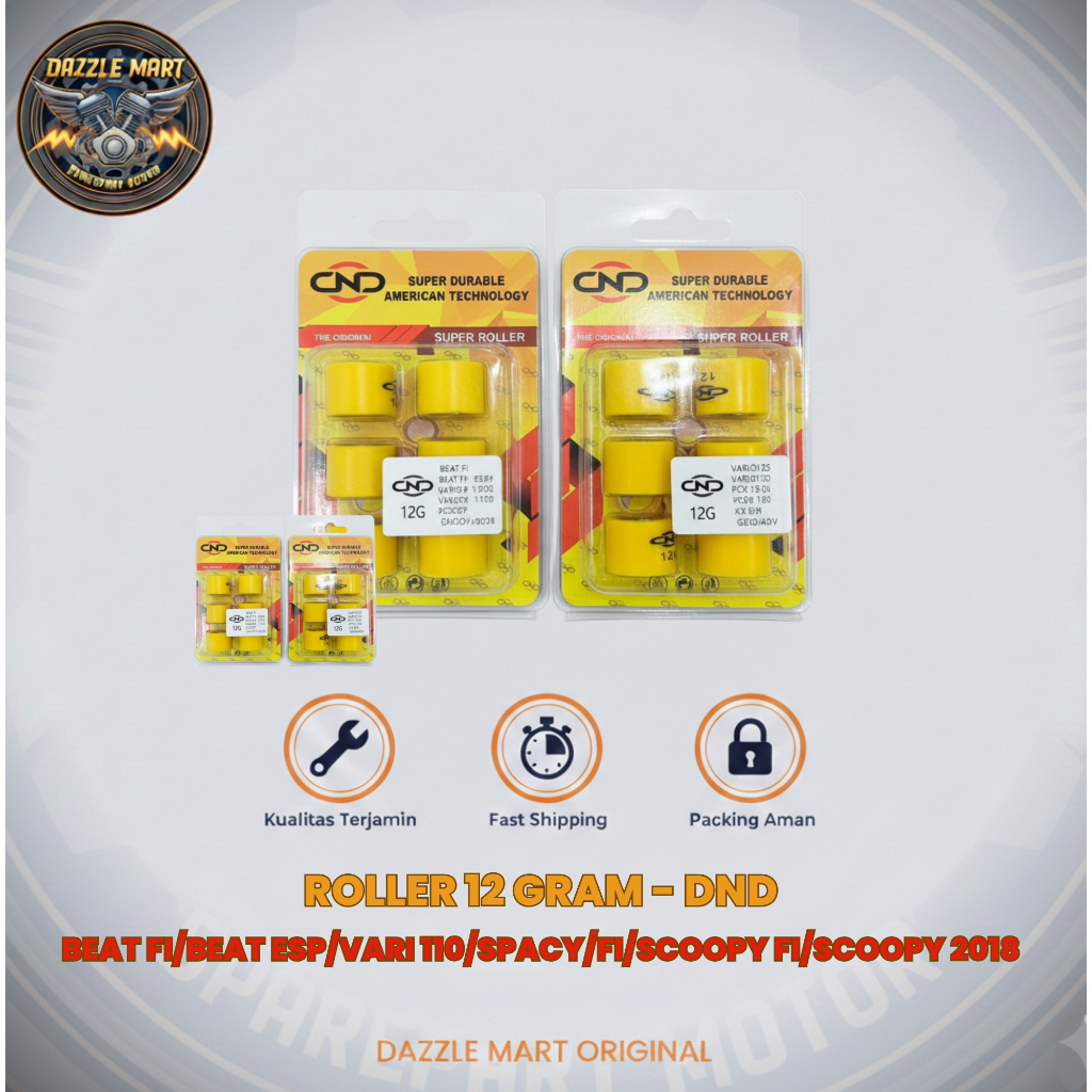 ROLLER 12G - BEAT FI/BEAT ESP/VARIO 110/SPACY/FI/SCOOPY FI/SCOOPY 2018 - DND