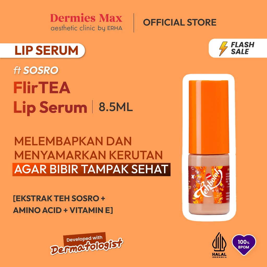 DERMIES Hello Glow by ERHA ft SOSRO FlirTEA Lip Serum