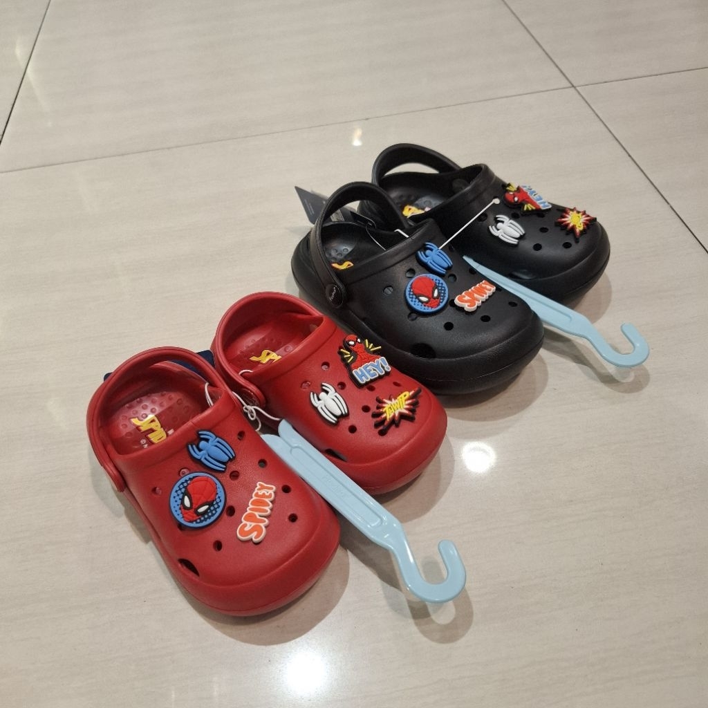 FLADEO KIDS Sandal phylon anak laki-laki karakter spiderman terbaru size merah 26-30, hitam 31-35