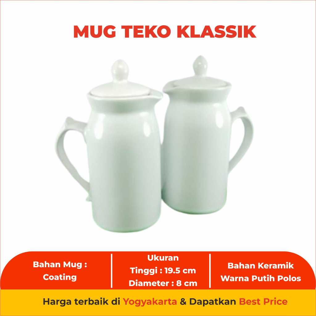 Mug Teko Klasik Keramik | Unik dan Elegan