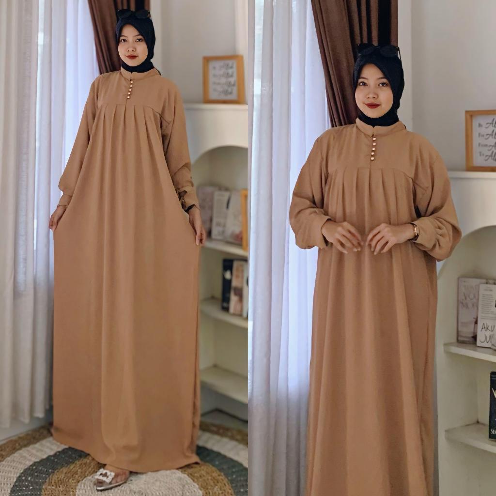 [LANGSUNG KIRIM] Gamis Salsa Muslim Jumbo/ Gamis Daily Crincle Ld 120cm