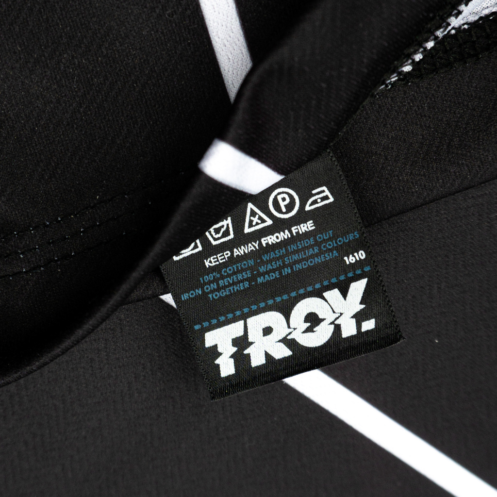 Troy Company Jersey Black Pinstripe Troyco -  Jersey Hitam Garis Klasik Putih JSM 3547