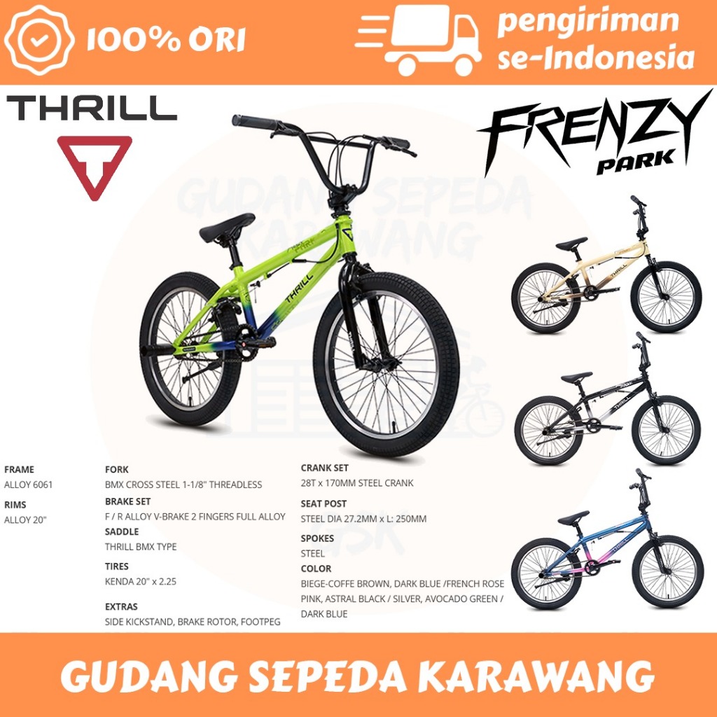 Sepeda BMX Thrill Frenzy Alloy Freestyle 20"