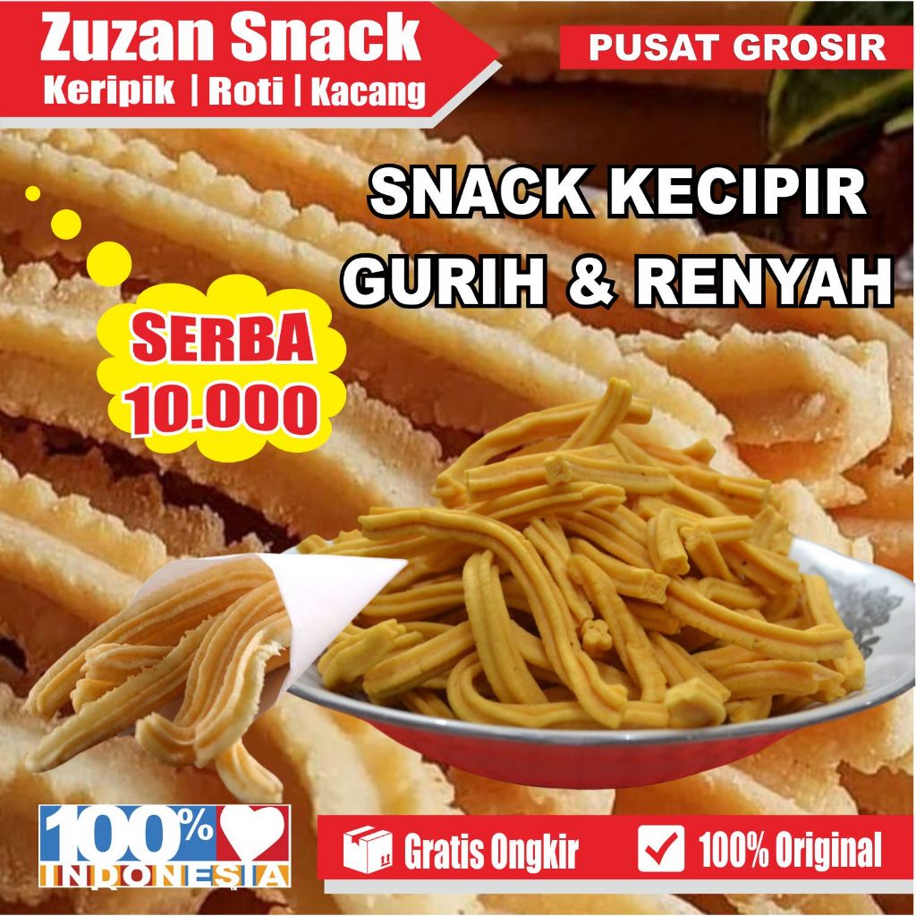 Snack Kecipir Super Gurih 1kg - Camilan Tradisional Renyah Kiloan Murah