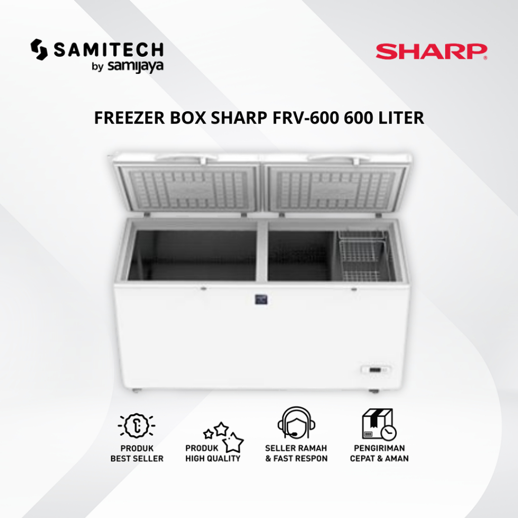 FREEZER BOX SHARP FRV-600 / FRV 600  Chest Freezer Kapasitas 600 Liter