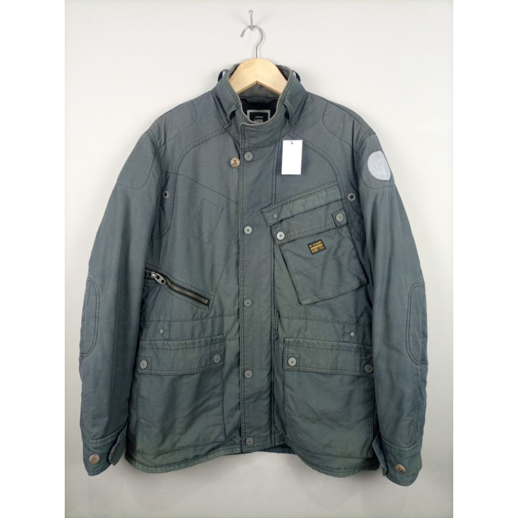 Jaket G-Star Raw Denim Original Military Jaket_Hijau Sage_Size XL fit XXL